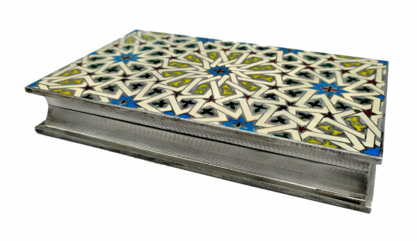 Koran holder fine hand engraving AND Enamel Sterling Silver Salimbeni 5 scaled