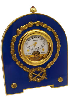 Table Clock Shaped Blue Empire Style Salimbeni