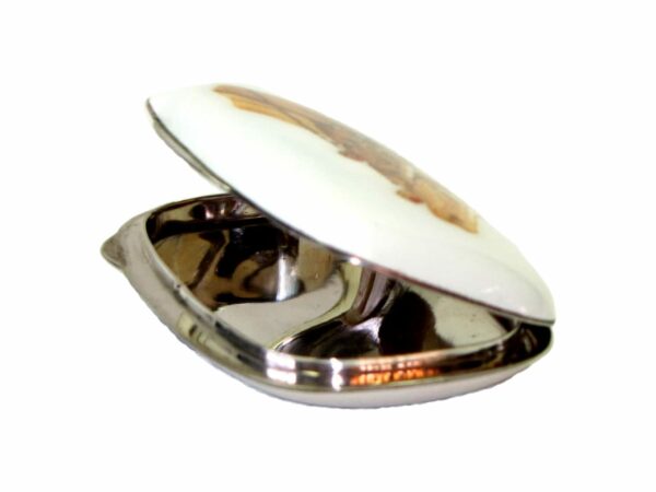 Snuff Box "Savonette" Sterling Silver Fire Enamel and Miniature Salimbeni - Image 4