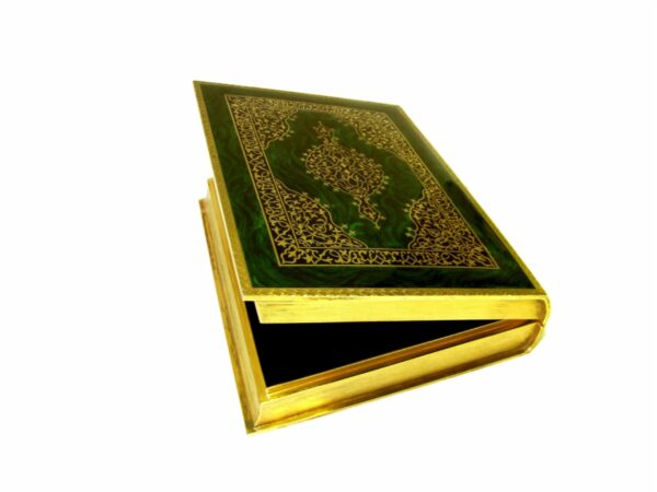 Sterling Silver Book-Shaped Quran Box Enameled and Plated Salimbeni - Image 2