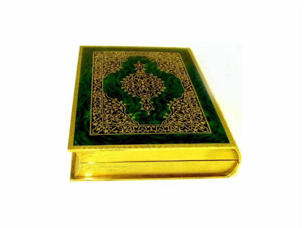 Sterling Silver Book-Shaped Quran Box Enameled and Plated Salimbeni - Image 4