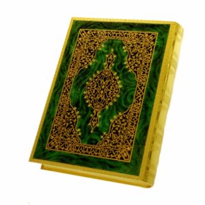 Sterling Silver Book-Shaped Quran Box Enameled and Plated Salimbeni