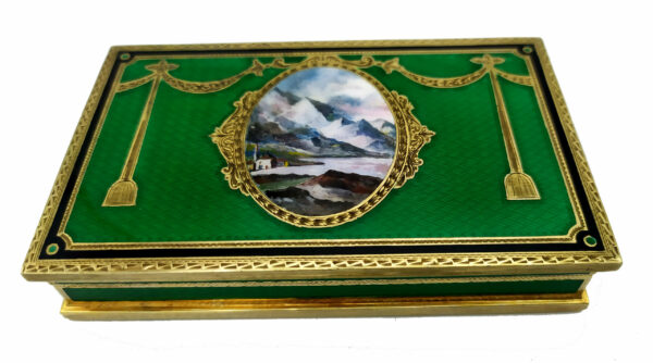 Table Cigarette Case Sterling Silver Enamel miniature Salimbeni 2 scaled