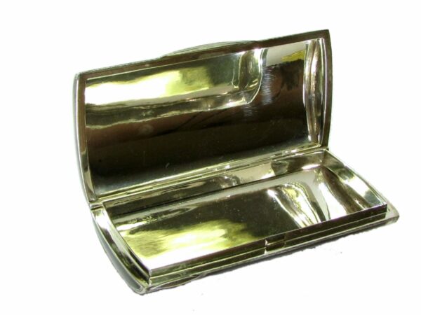 Ladies' Cigarette Case sterling silver enamel black and white Art deco Style Salimbeni front side open