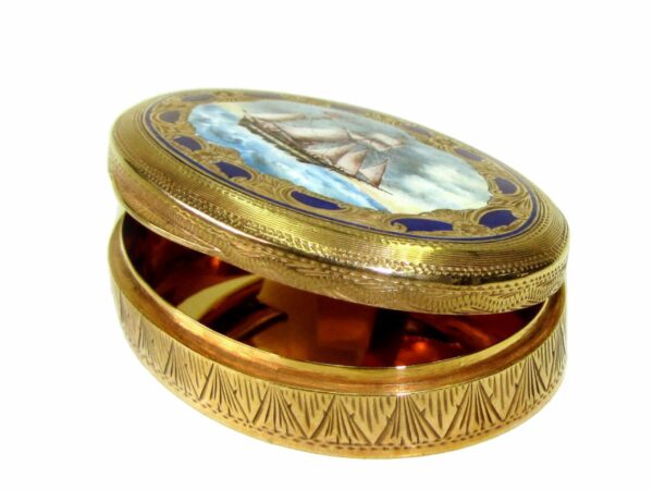 Snuff box Sterling silver enameled miniature hand engraved Salimbeni 3 scaled