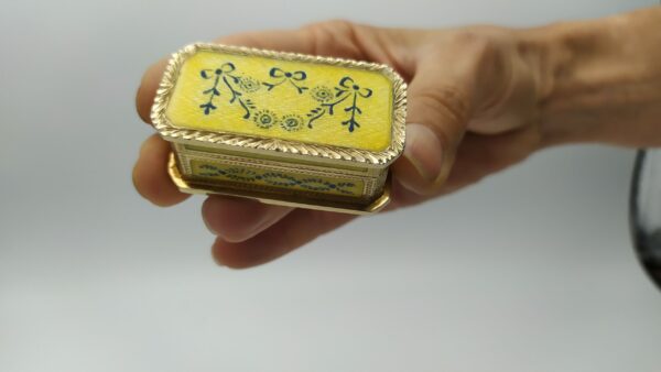 Sterling Silver Pillbox Fired Enamels with Empire Style Ornaments Salimbeni - Image 2