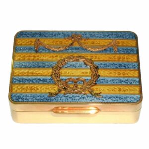 Sterling Silver Box Striped Fire Enameled Salimbeni