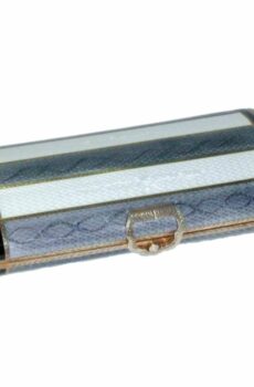 Evening Bag Sterling Silver, Fired Enamel with Stripes on Guilloche Salimbeni