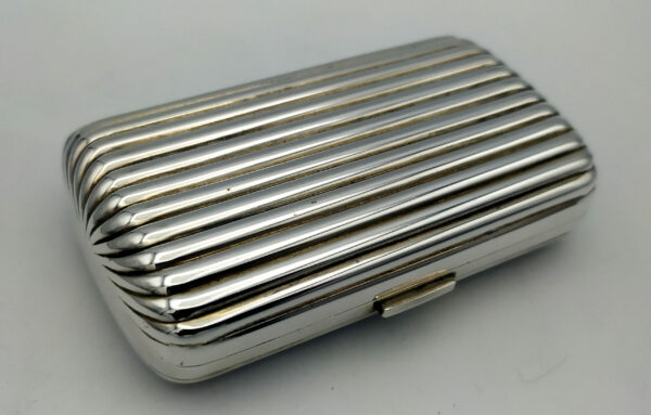 Cigarette Case Silver 925 with stripes Salimbeni natural silver