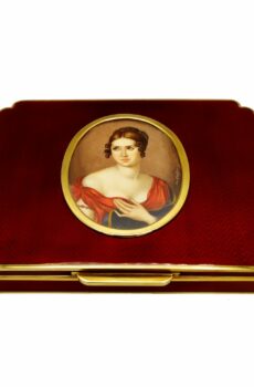 Box enamel Sterling Silver miniature Portrait of mysterious Pauline Borghese Bonaparte Salimbeni