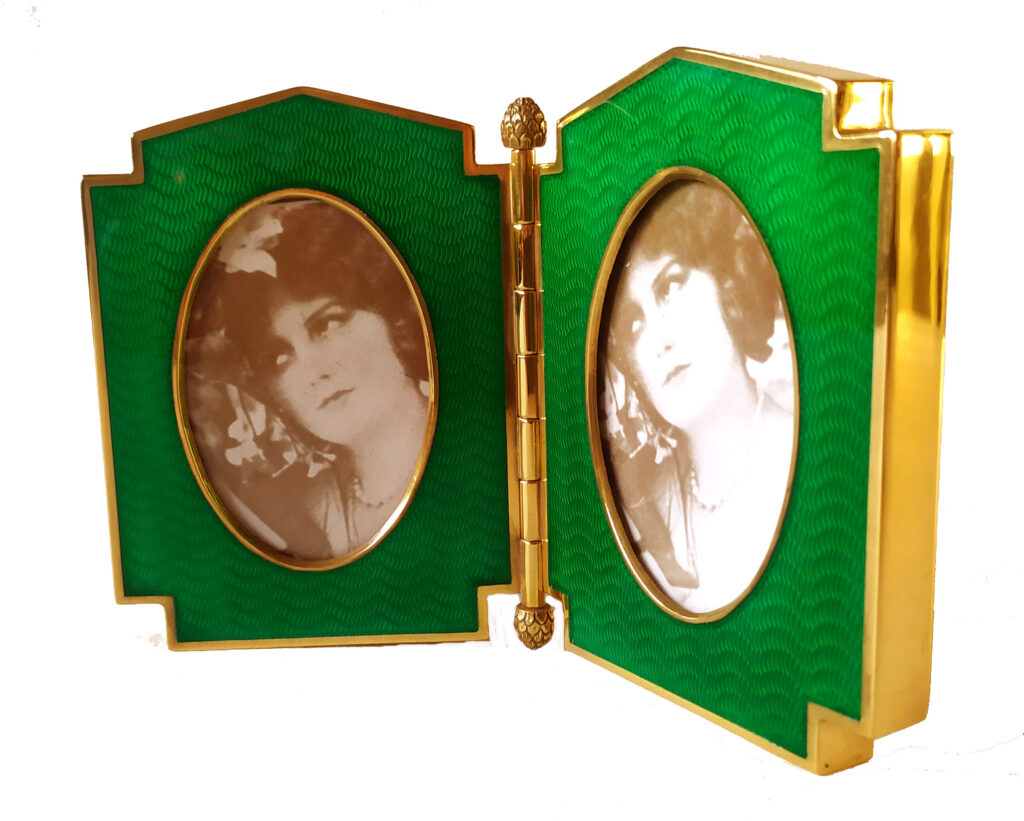 Dual Picture Frame opening shaped Sterling Silver 925 Salimbeni littke Lateral front side