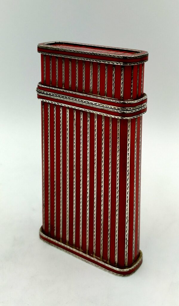 Cigarette Case red lines and and hand engraved finishing Salimbeni 1