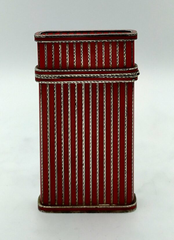 Cigarette Case red lines and and hand engraved finishing Salimbeni 3