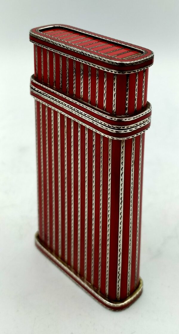 Cigarette Case red lines and and hand engraved finishing Salimbeni 5