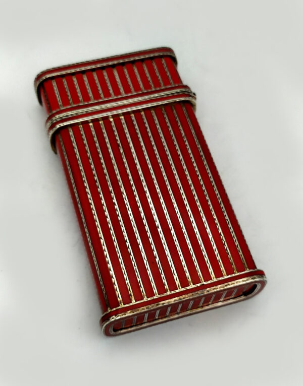 Cigarette Case red lines and and hand engraved finishing Salimbeni 6