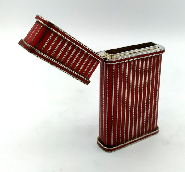 Cigarette Case red lines and and hand engraved finishing Salimbeni 9